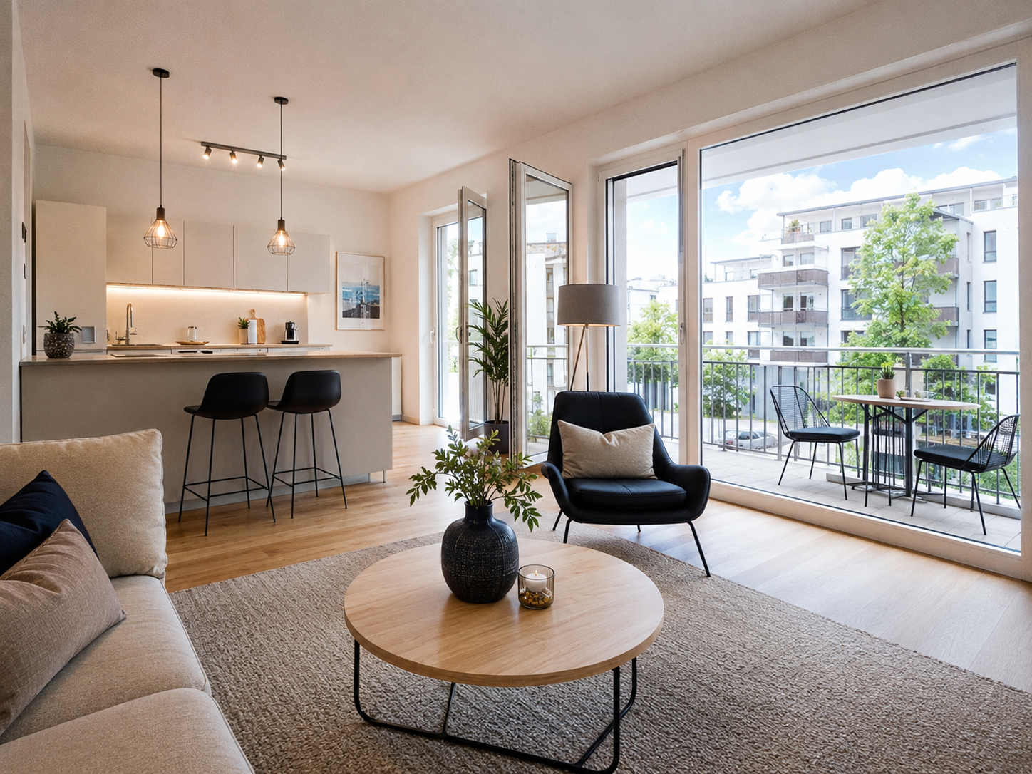 Helle moderne 2-Zimmer-Wohnung mit Balkon in Hanau